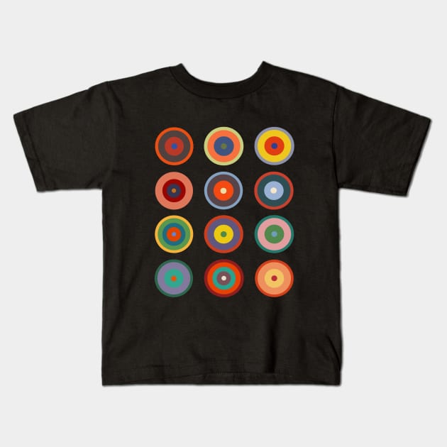 Kandinsky Circles Kids T-Shirt by RockettGraph1cs